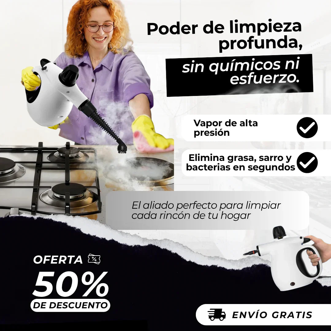 REDHUT: LIMPIADOR A VAPOR Y SANITIZADOR 50% DE DESCUENTO