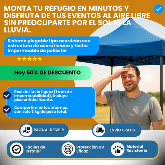 CARPA PLEGABLE 3X3 |OFERTA POR BLACK FRIDAY|