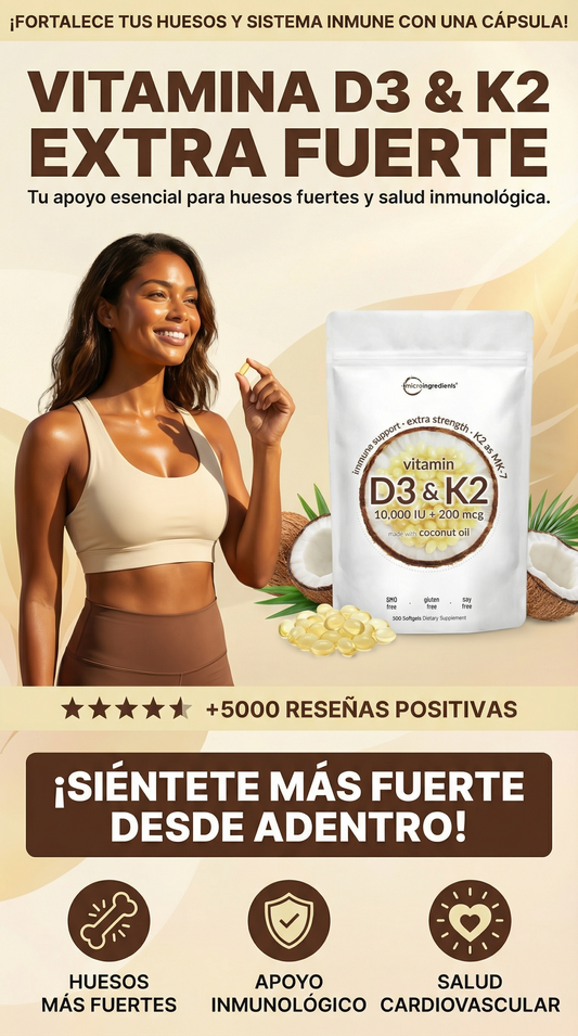 VITAMINA D3 + 200mcg DE VITAMINA K2